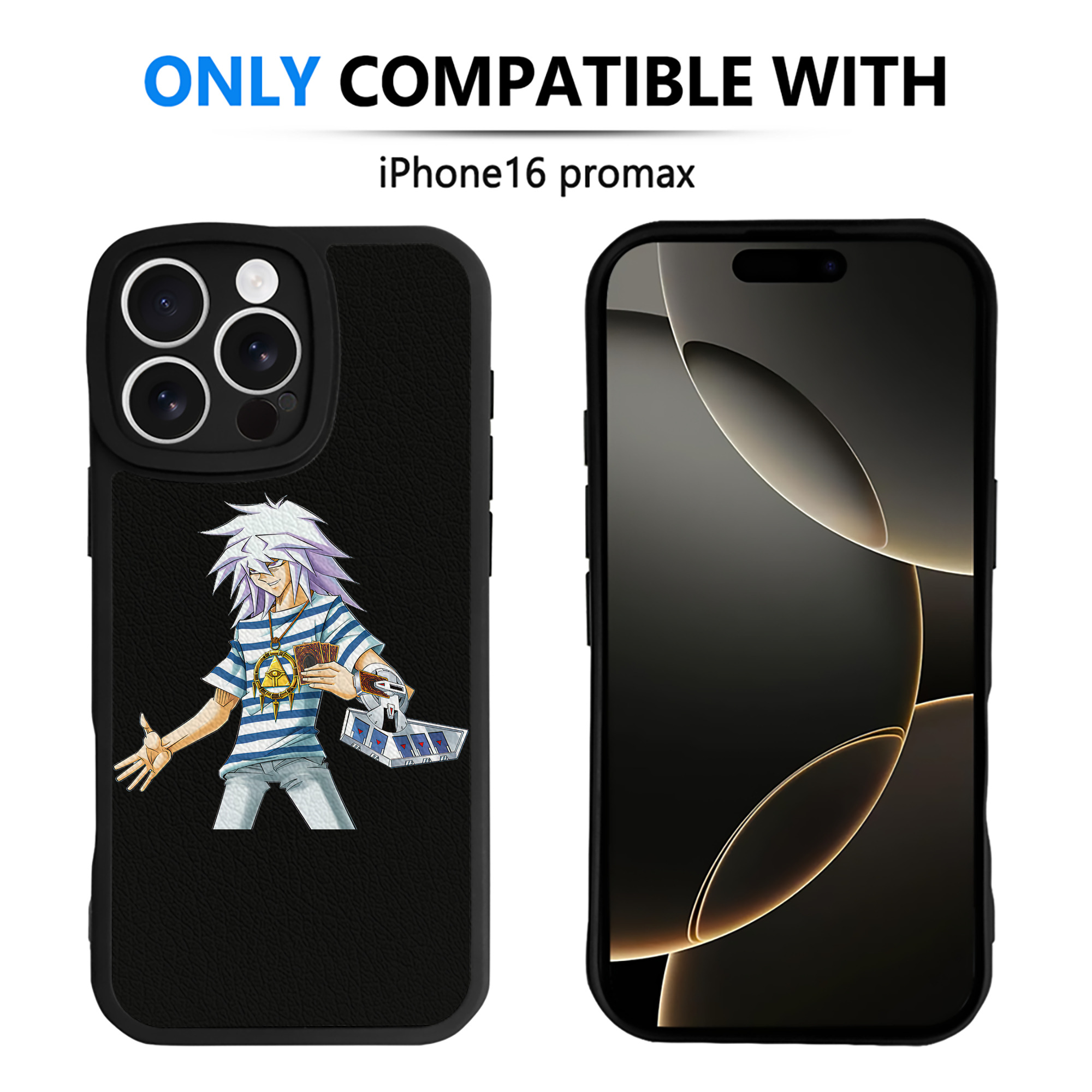 （画像用） 遊☆戯☆王 Yu-Gi-Oh! 【iPhone 16シリーズ対応】シリコンスマホケース（レザー調） 材質：シリコン